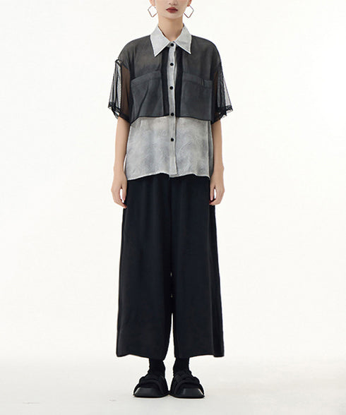 See-through Sleeve Blouse